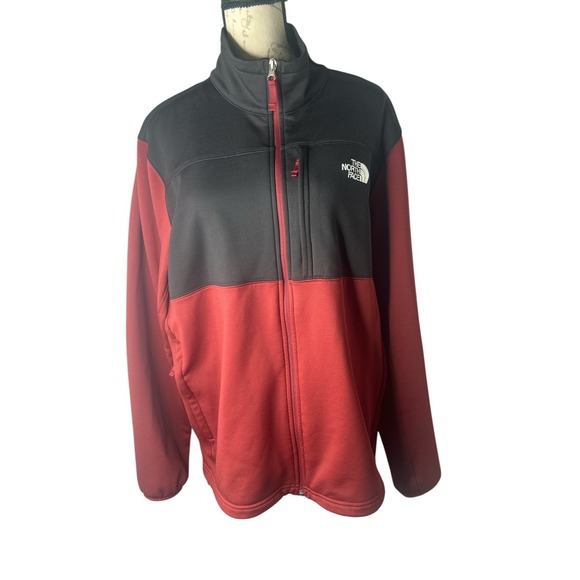 The North Face Astro Ridge Jacket XL Mens Full Zip Red Fleece Zip - Picture 1 of 5